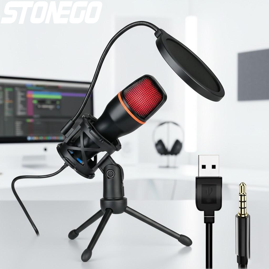 Pc Gaming Youtube - طقم ميكروفون مكثف احترافي بمنفذ USB