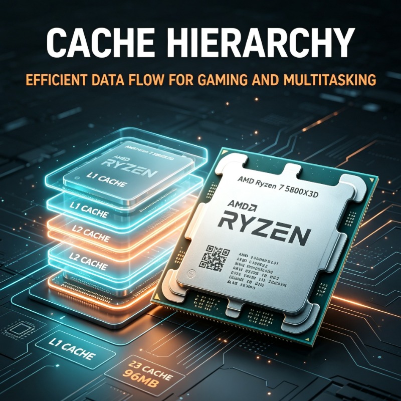 Pc Gaming Ryzen - معالج ألعاب الكمبيوتر Ryzen 7 5800X3D،