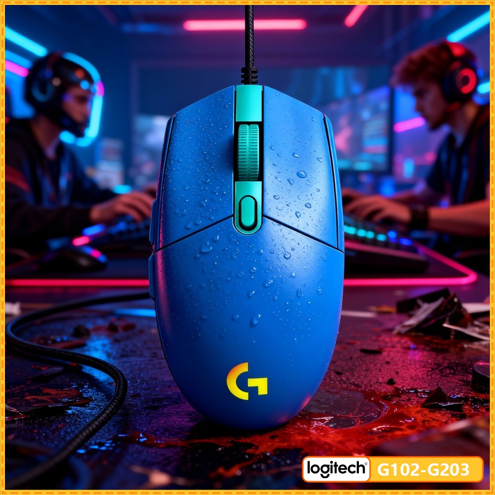 Logitech Mouse G203 - ماوس لوجيتك G203، سلكي بمنفذ USB،