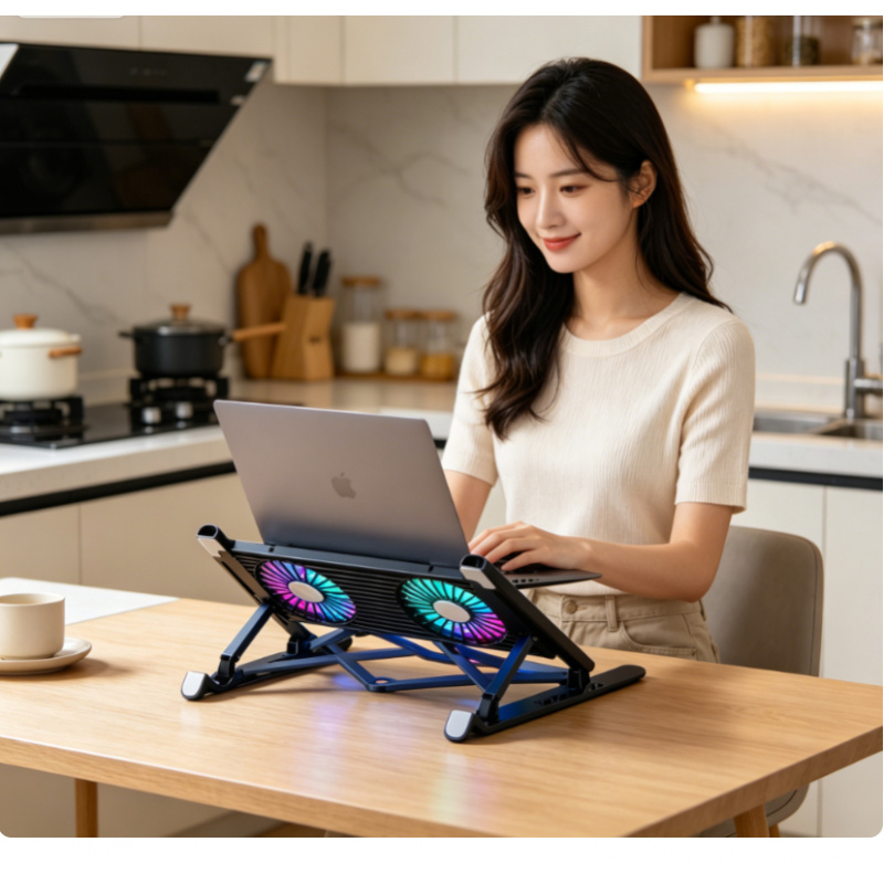 Laptop Cooling Pad - قاعدة تبريد جديدة قابلة للطي للابتوب،