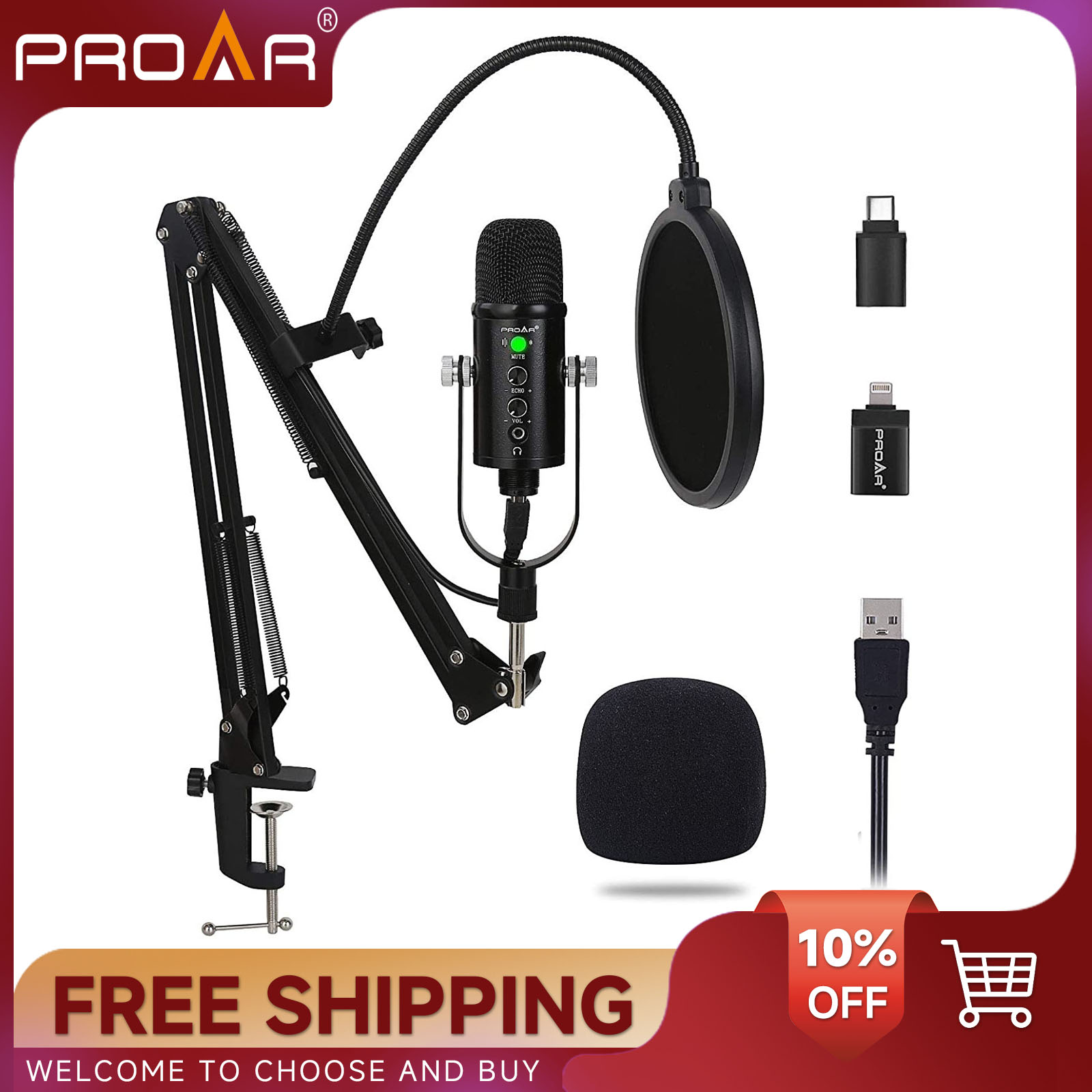 BM86 USB مكثف ميكروفون الكمبيو - مراجعة Pc Gaming Youtube وسعره
