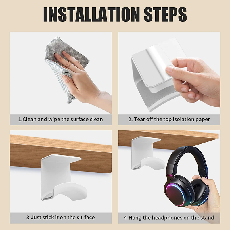 حامل سماعات رأس عالمي لاصق من  - مراجعة Headset Stand وسعره