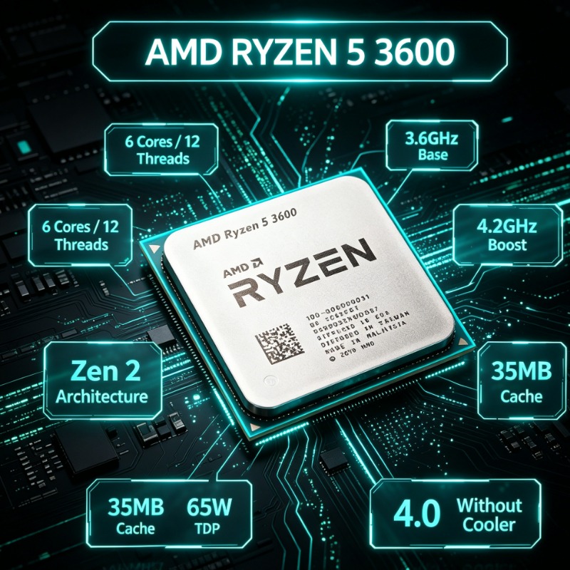 معالج AMD Ryzen R5 3600 للكمبي - مراجعة Pc Gaming Ryzen وسعره