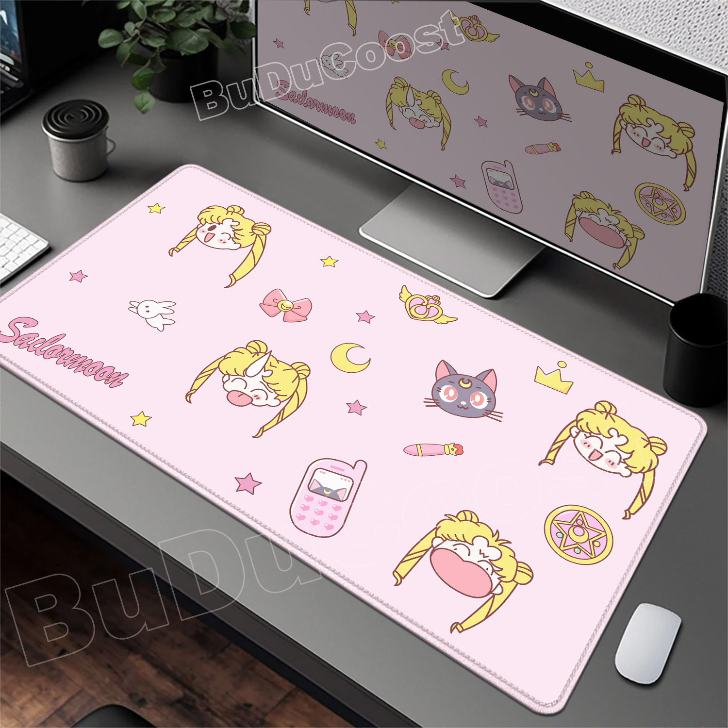 سجادة مكتب وردية جميلة بتصميم  - مراجعة Pc Gaming Pink وسعره