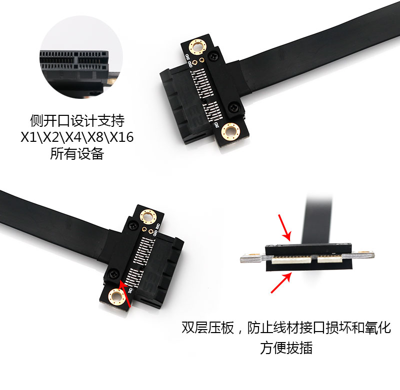 90 درجة Pci-E Pci Express 1X إ - مراجعة Pcie Riser Cable وسعره