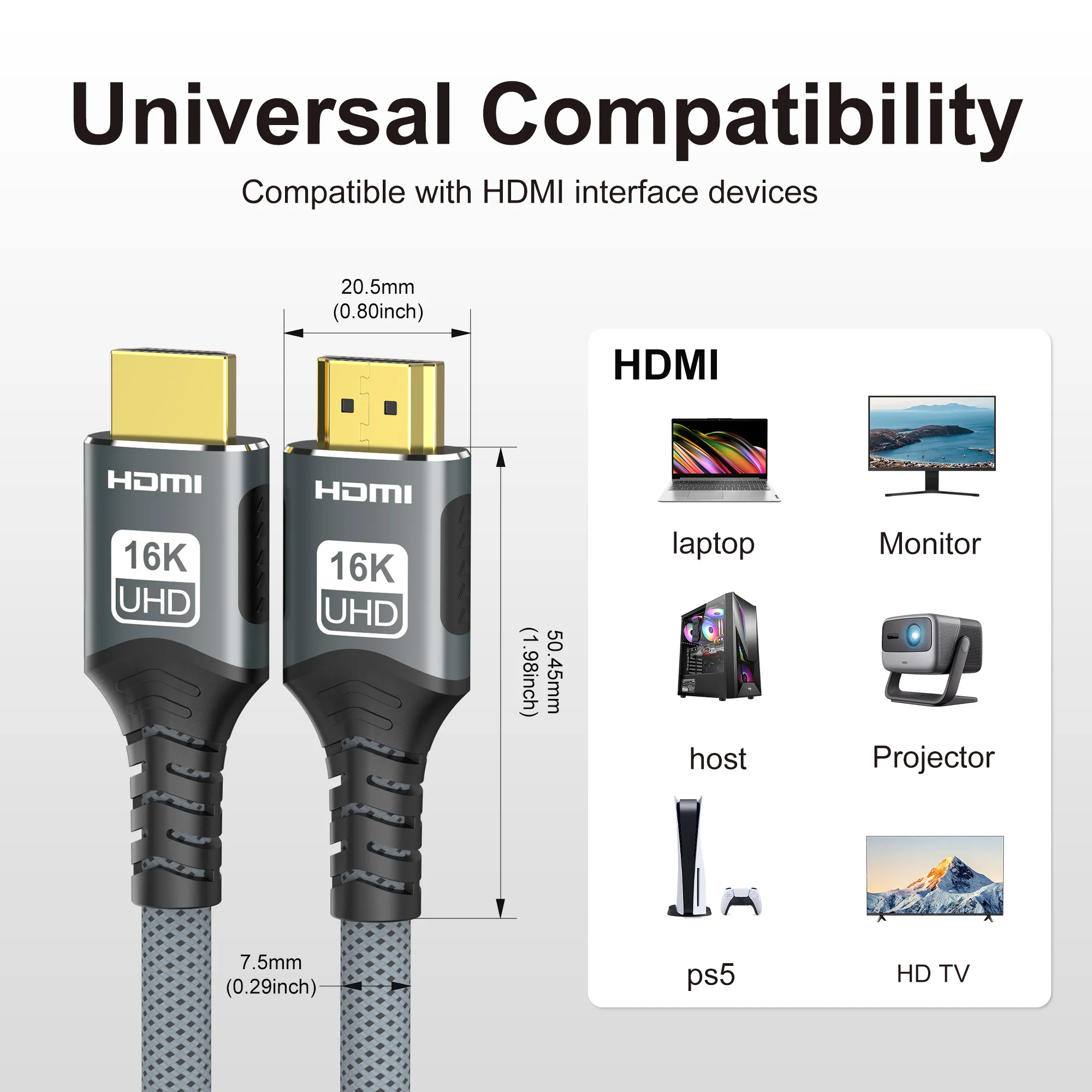 كابل HDMI 2.2/2.1/2.0 بدقة 16K - مراجعة Pc Gaming Vs Ps5 وسعره