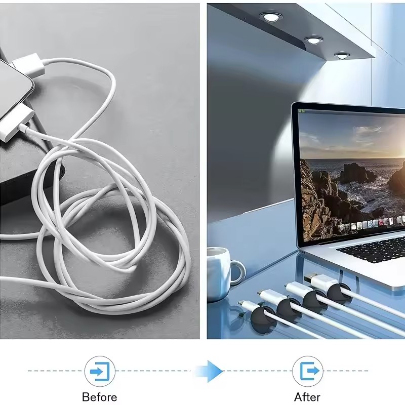5/50 قطعة مشابك كابلات للمكتب  - مراجعة Headset Stand وسعره