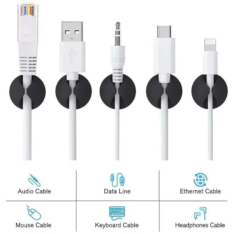 5/50 قطعة مشابك كابلات للمكتب  - مراجعة Headset Stand وسعره