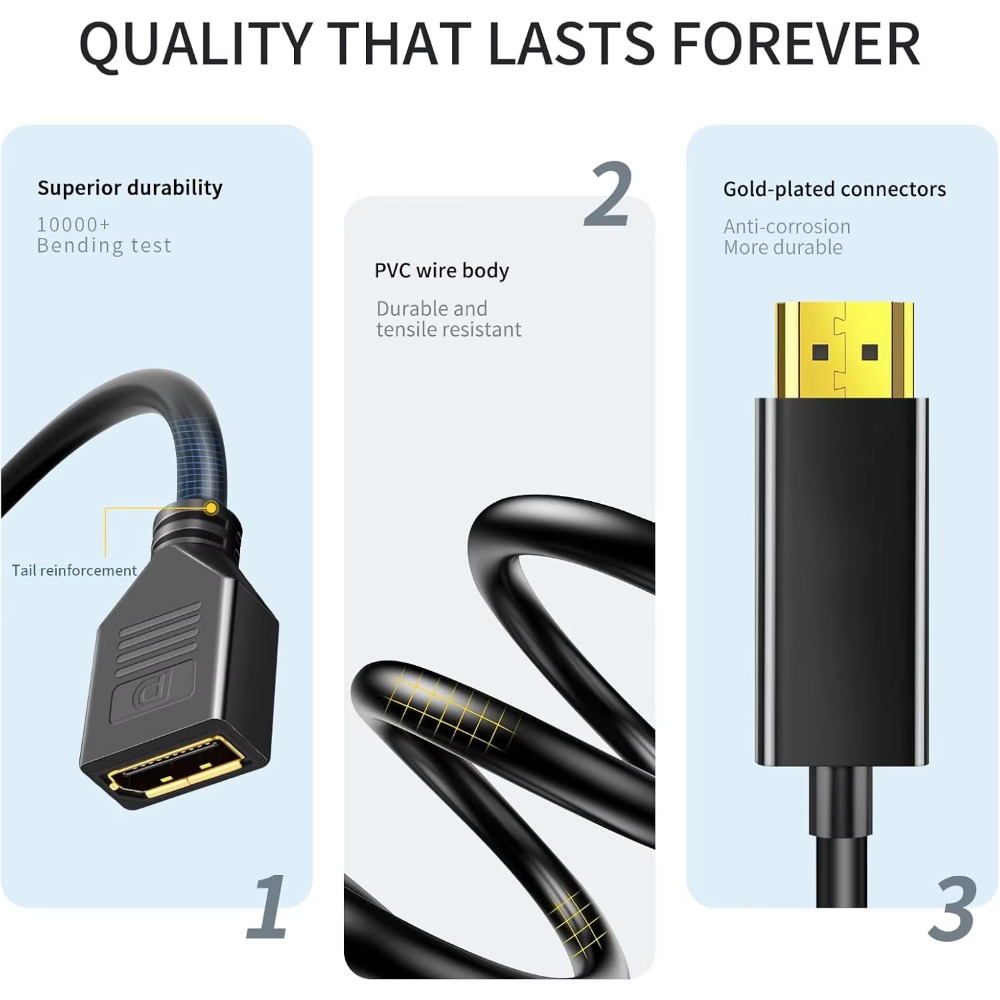 كابل HDMI متوافق مع DisplayPor - مراجعة Pc Gaming Vs Ps5 وسعره